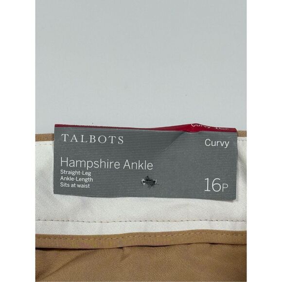 B30 - Talbots Hampshire Straight Leg Ankle Curvy Size 16 Curvy Petite NWT - Picture 8 of 12